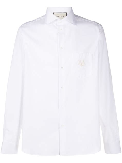 white gucci shirt mens|farfetch Gucci shirts.